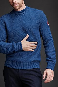 Ropa Canada Goose Hombre Mexico - Paterson Suéteres Azules IR7283014